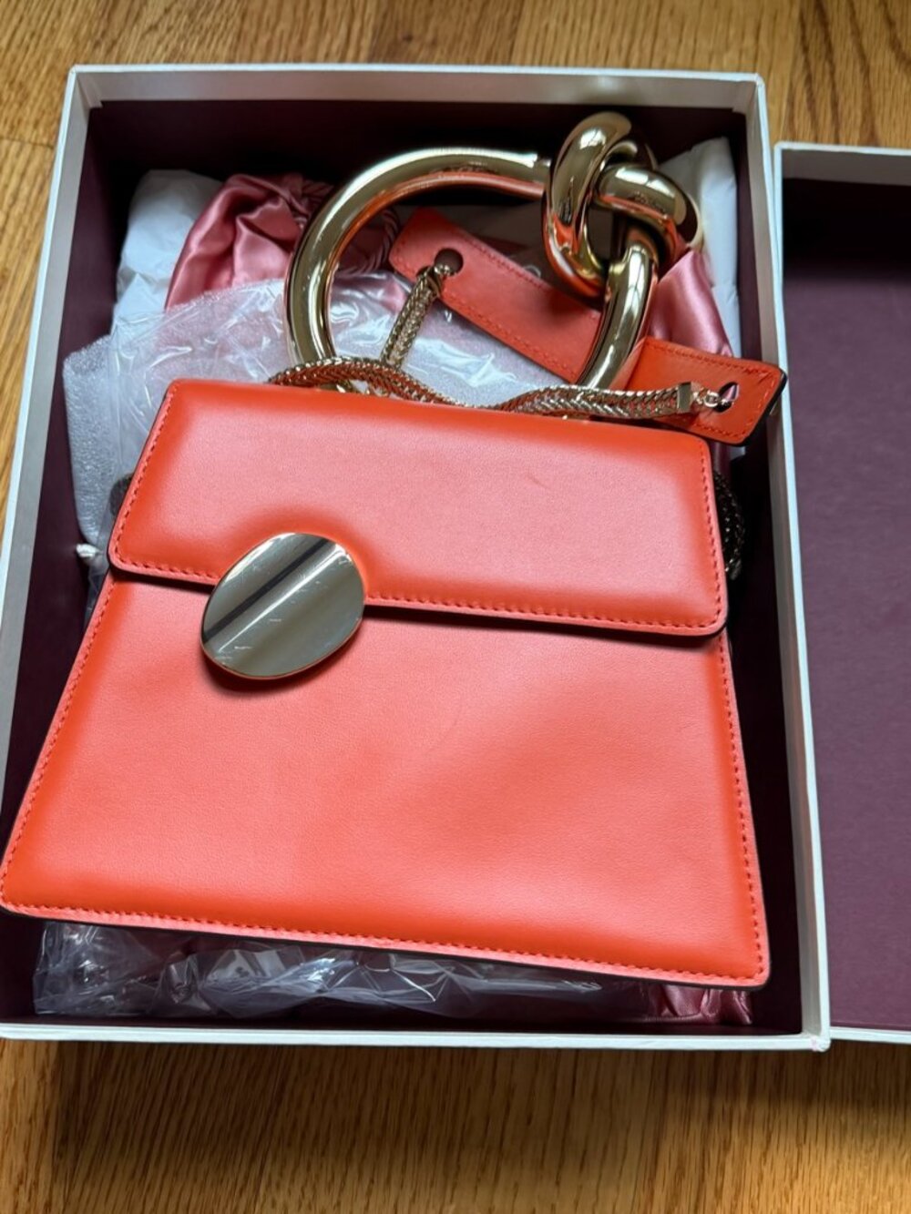 Benedetta Bruzziches Brigitte Small Mandarin Leather Bag